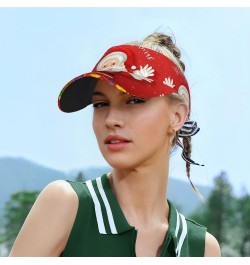 Merry Christmas. Adult Sunscreen Visor Cap Adjustable Golf Cap Summer Uv Protection Beach Cap Unisex $11.55 Sun Hats