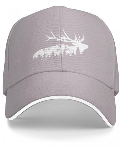 Elk and Forest,Wilderness Women's Baseball Hat Retro Trucker Hat Adjustable Gray $11.81 Baseball Caps