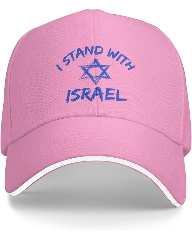 I Stand with Israel Hat Pray for Israel Cap Israel Strong I Love Israel Free Israel Hat Baseball Cap Dad Trucker Hat Pink $10...