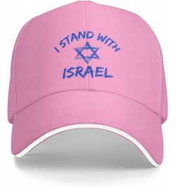 I Stand with Israel Hat Pray for Israel Cap Israel Strong I Love Israel Free Israel Hat Baseball Cap Dad Trucker Hat Pink $10...