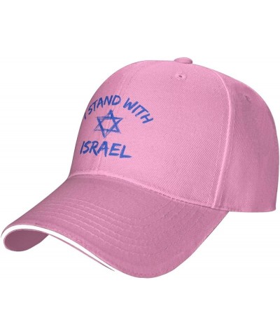 I Stand with Israel Hat Pray for Israel Cap Israel Strong I Love Israel Free Israel Hat Baseball Cap Dad Trucker Hat Pink $10...