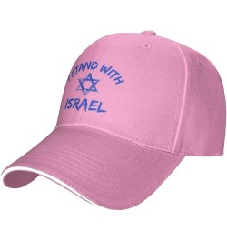 I Stand with Israel Hat Pray for Israel Cap Israel Strong I Love Israel Free Israel Hat Baseball Cap Dad Trucker Hat Pink $10...