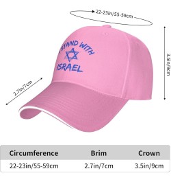 I Stand with Israel Hat Pray for Israel Cap Israel Strong I Love Israel Free Israel Hat Baseball Cap Dad Trucker Hat Pink $10...