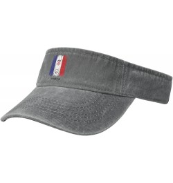 Croatia Football Flag Sun Visor Hats for Women Men Sun Hat Vintage Golf Hat Adjustable Baseball Cap Gray $13.12 Visors