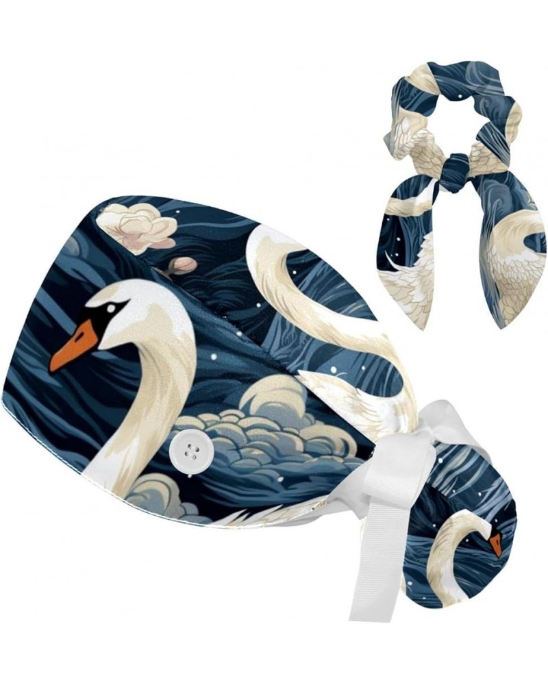 Animal Swan Classic Working Cap Adjustable Tie Back Hat Ponytail Holder Hair Accessories Color 6 $10.44 Skullies & Beanies