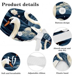 Animal Swan Classic Working Cap Adjustable Tie Back Hat Ponytail Holder Hair Accessories Color 6 $10.44 Skullies & Beanies