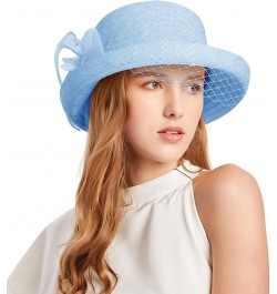 Womens 1920s Vintage Wool Cloche Bucket Bowler Hat Winter for Adults Women Lady Girls Christmas Halloween Light Blue $8.47 Fe...