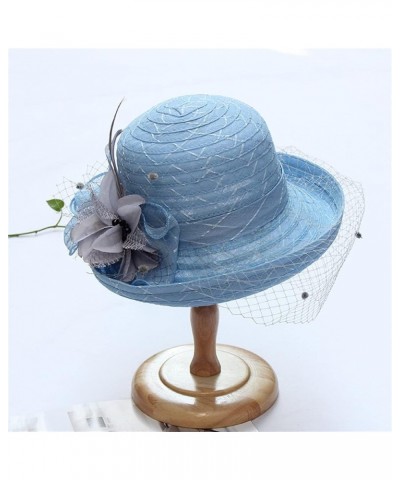 Womens 1920s Vintage Wool Cloche Bucket Bowler Hat Winter for Adults Women Lady Girls Christmas Halloween Light Blue $8.47 Fe...