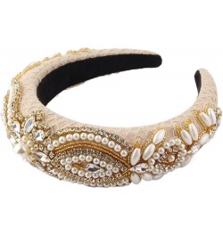 YANLITIAN Sponge Baroque Headband Ladies Light Luxury Rhinestone Pearl Personality Personalised Headband Suit (Color : 3) 2 $...