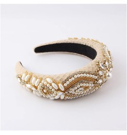 YANLITIAN Sponge Baroque Headband Ladies Light Luxury Rhinestone Pearl Personality Personalised Headband Suit (Color : 3) 2 $...