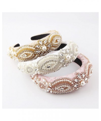 YANLITIAN Sponge Baroque Headband Ladies Light Luxury Rhinestone Pearl Personality Personalised Headband Suit (Color : 3) 2 $...