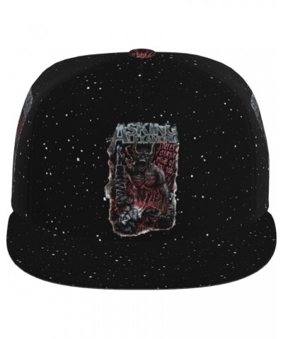 Asking Musics Alexandria Unisex Outdoor Fashion Flat Brim Baseball Cap Black $10.57 Baseball Caps