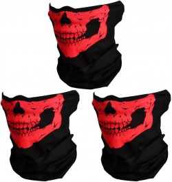 3 Pack Skull Bandanas for Men Neck Gaiters for Women Motorcycle Face Mask Sun Dust Protection Seamless Scarf Balaclava 3 Pack...