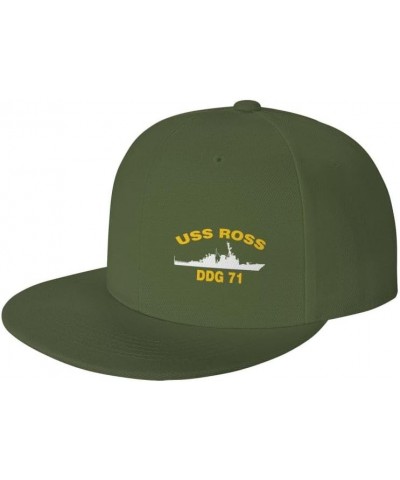 USS Ross DDG 71 Flag Baseball Caps Denim Hats Cowboy Knit hat Fisherman's hat Moss Green $14.96 Baseball Caps