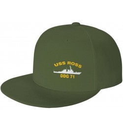 USS Ross DDG 71 Flag Baseball Caps Denim Hats Cowboy Knit hat Fisherman's hat Moss Green $14.96 Baseball Caps