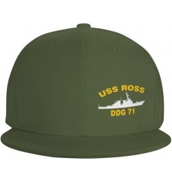 USS Ross DDG 71 Flag Baseball Caps Denim Hats Cowboy Knit hat Fisherman's hat Moss Green $14.96 Baseball Caps