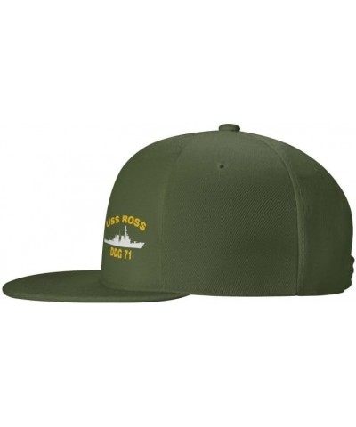 USS Ross DDG 71 Flag Baseball Caps Denim Hats Cowboy Knit hat Fisherman's hat Moss Green $14.96 Baseball Caps