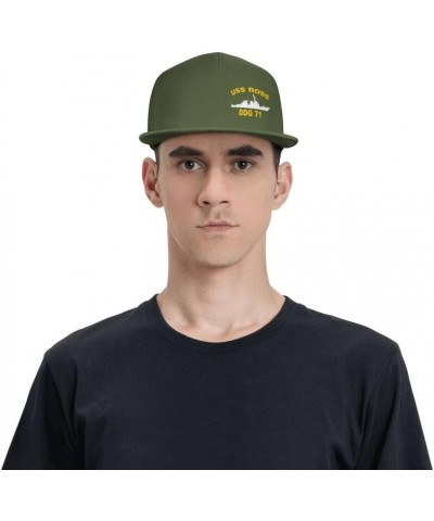 USS Ross DDG 71 Flag Baseball Caps Denim Hats Cowboy Knit hat Fisherman's hat Moss Green $14.96 Baseball Caps