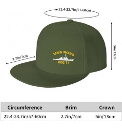 USS Ross DDG 71 Flag Baseball Caps Denim Hats Cowboy Knit hat Fisherman's hat Moss Green $14.96 Baseball Caps