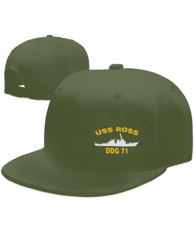 USS Ross DDG 71 Flag Baseball Caps Denim Hats Cowboy Knit hat Fisherman's hat Moss Green $14.96 Baseball Caps