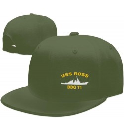 USS Ross DDG 71 Flag Baseball Caps Denim Hats Cowboy Knit hat Fisherman's hat Moss Green $14.96 Baseball Caps