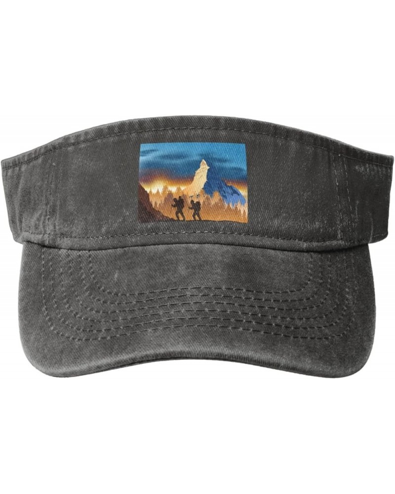 Landscape View of Two Climbers Sun Visor Hats for Women Men Sun Hat Cotton Golf Hat Vintage Baseball Cap Deep Heather $11.82 ...