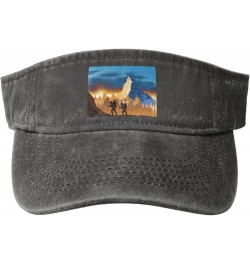 Landscape View of Two Climbers Sun Visor Hats for Women Men Sun Hat Cotton Golf Hat Vintage Baseball Cap Deep Heather $11.82 ...