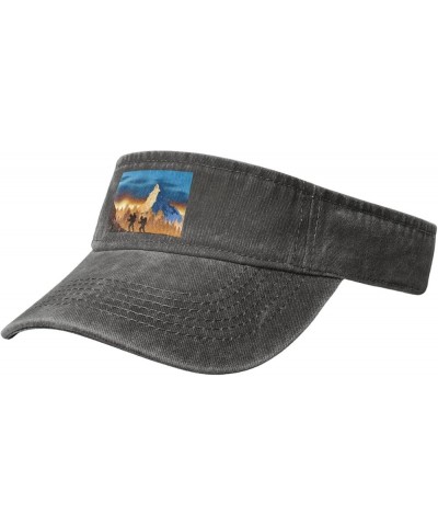 Landscape View of Two Climbers Sun Visor Hats for Women Men Sun Hat Cotton Golf Hat Vintage Baseball Cap Deep Heather $11.82 ...