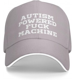 Autism Powereds Fuck Machine Hat Autism Awareness Cap Casual Hat Baseball Cap Bill Trucker Hat for Women Men Gray $12.31 Base...