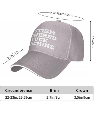 Autism Powereds Fuck Machine Hat Autism Awareness Cap Casual Hat Baseball Cap Bill Trucker Hat for Women Men Gray $12.31 Base...