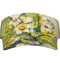 Warm Flower- Sun Visor Hats for Women Men,Tennis Beach Golf Visor Hat Adjustable Unisex Summer Hat Sun Visors Warm Flower $12...