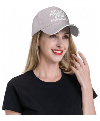 Autism Powereds Fuck Machine Hat Autism Awareness Cap Casual Hat Baseball Cap Bill Trucker Hat for Women Men Gray $12.31 Base...