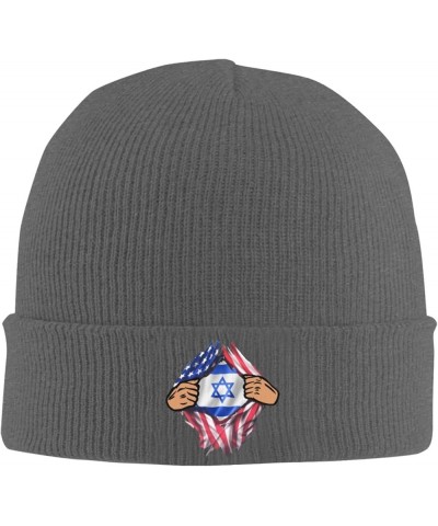 Blood Inside Me Israel Knit Hats Winter Warm Chunky Beanie Hat for Men Women Deep Heather $13.30 Skullies & Beanies