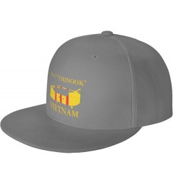 Vietnam CH-47 Chinook Unisex Flat Brim Visor hat Adjustable Baseball Cap Gray $12.88 Baseball Caps