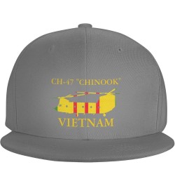 Vietnam CH-47 Chinook Unisex Flat Brim Visor hat Adjustable Baseball Cap Gray $12.88 Baseball Caps