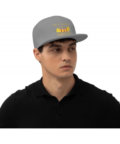 Vietnam CH-47 Chinook Unisex Flat Brim Visor hat Adjustable Baseball Cap Gray $12.88 Baseball Caps