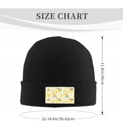 Pineapple Pattern Print Beanie Hat Knitted Cap for Men Women,Thin Warm Knit Slouchy Ski Cap Winter Hip Hop Black $9.25 Skulli...