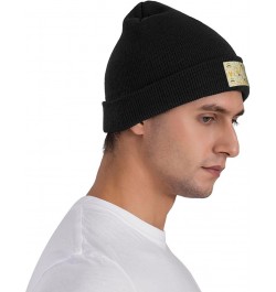 Pineapple Pattern Print Beanie Hat Knitted Cap for Men Women,Thin Warm Knit Slouchy Ski Cap Winter Hip Hop Black $9.25 Skulli...