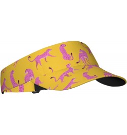 Visor Hats for Women Men,Sun Visors Womens Golf Visor Sun Cap Sports Hat Running Summer Outdoor Visor Hat,Leopard Leopard $12...