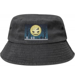 Spooky Halloween Scenery Map Bucket Hat for Women Men Summer Travel Sun Hat Outdoor Cap Funny Bucket Hats Black $12.23 Bucket...