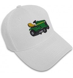 Custom Baseball Cap Riding Lawn Mower A Embroidery Dad Hats for Men & Women White Design Only $12.15 Baseball Caps