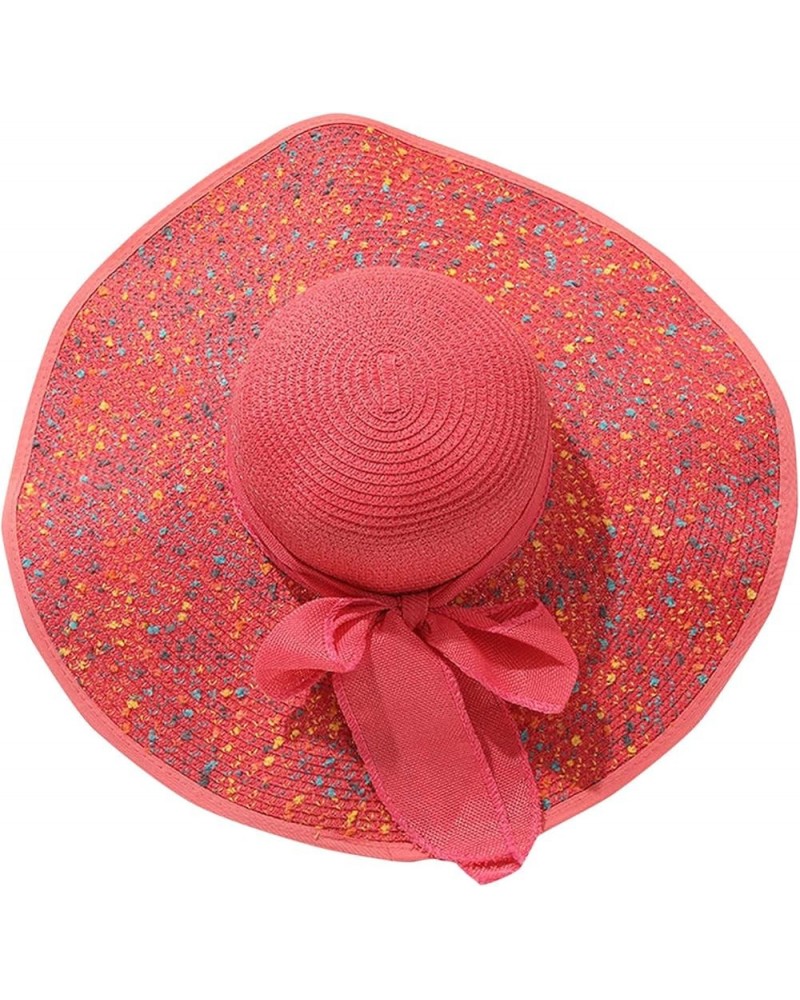 Women's Church Fascinator Bridal Tea Party Wedding Hat Chew Hat Watermelon Red-c $7.34 Sun Hats