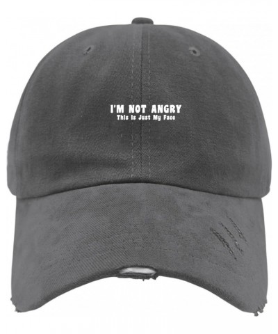 I'm Not Angry This is Just My Face Baseball Cap Women's Hats & Caps Dark Grey Golf Hat Gifts for Dad Golf Hats $11.94 Basebal...