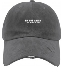 I'm Not Angry This is Just My Face Baseball Cap Women's Hats & Caps Dark Grey Golf Hat Gifts for Dad Golf Hats $11.94 Basebal...