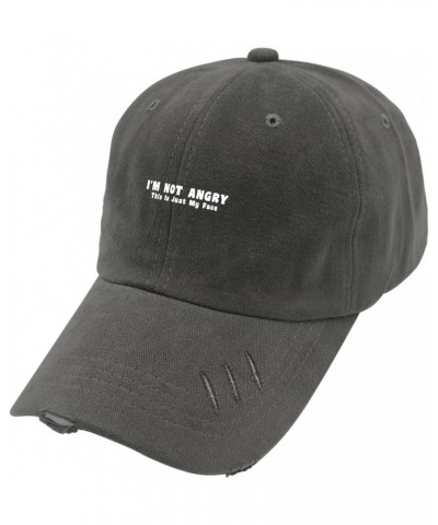 I'm Not Angry This is Just My Face Baseball Cap Women's Hats & Caps Dark Grey Golf Hat Gifts for Dad Golf Hats $11.94 Basebal...