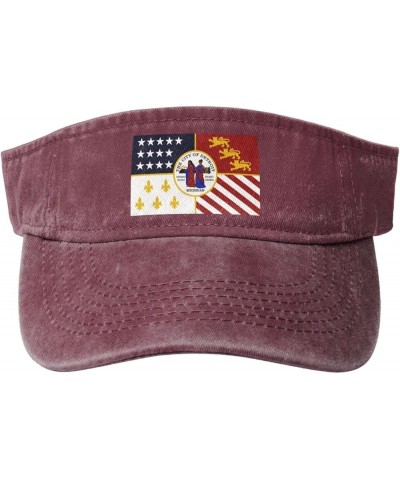 Flag of Detroit Sun Visor Hats for Women Men Sun Hat Vintage Golf Hat Adjustable Baseball Cap Red $14.36 Visors