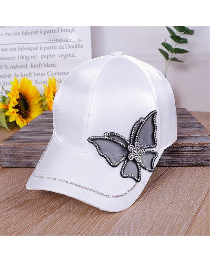 Women Butterflies Flower Embroidery Caps Women Girl Sun Hats Casual Caps Women Baseball Cap 1 $17.04 Baseball Caps