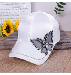 Women Butterflies Flower Embroidery Caps Women Girl Sun Hats Casual Caps Women Baseball Cap 1 $17.04 Baseball Caps