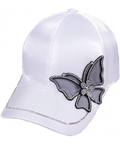 Women Butterflies Flower Embroidery Caps Women Girl Sun Hats Casual Caps Women Baseball Cap 1 $17.04 Baseball Caps