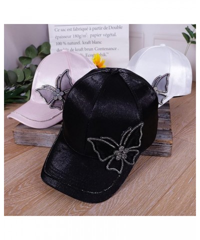 Women Butterflies Flower Embroidery Caps Women Girl Sun Hats Casual Caps Women Baseball Cap 1 $17.04 Baseball Caps